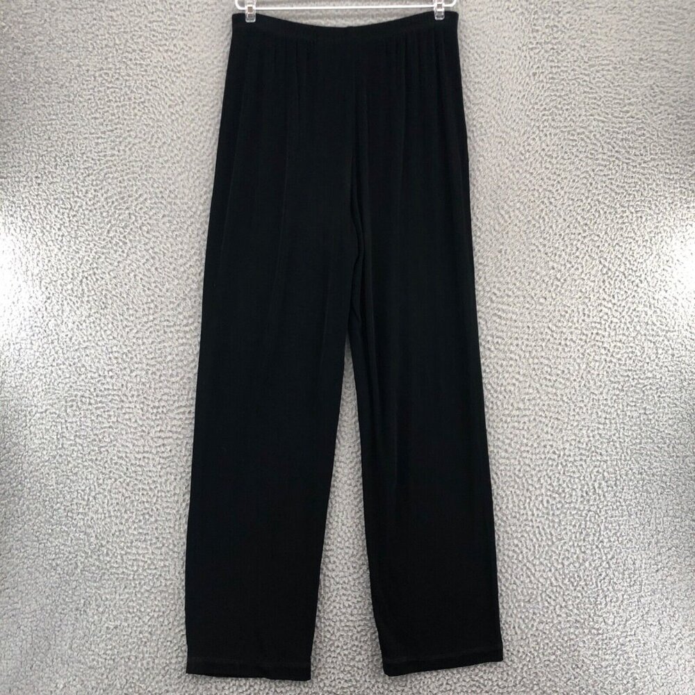 Chicos Pants Womens 1 US 8 Black Travelers Pull On Stretch Ankle Straight Leg - Picture 3 of 11